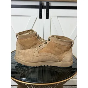 UGG Bethany Women's Boots Size 9 Brown Suede Sheepskin Lace Up Ankle Boots thumbnail 6