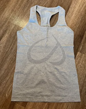 CRZ Yoga Grey Racerback Tank Top thumbnail 1