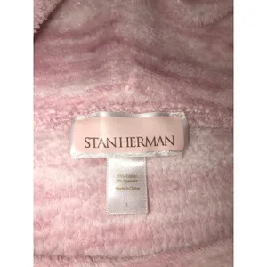Stan Herman Lounge Set Pajamas Size L Pink Plush Cozy Pockets Long Sleeves thumbnail 4