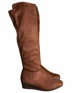 CL by Laundry Women's Over Knee High Tall Wedge Boot Size 7.5 thumbnail 1