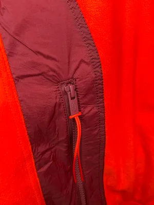 Free People Movement Oversized Colorblock Climber Red Poppy Combo Jacket thumbnail 9