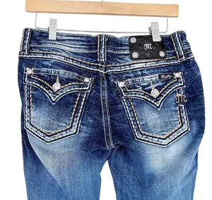 Miss Me Signature Boot Cut Flap Pocket Jeans Sz 28 thumbnail 8