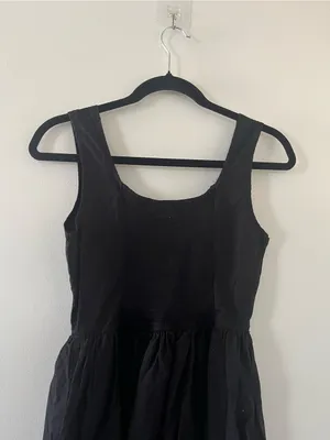 By the River Black 100% Cotton White Bow Maxi Dress Medium Coquette Cottagecore thumbnail 5