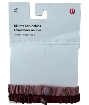 2 NWOT Lululemon Skinny Scrunchie: Red Dust and Rockwood thumbnail 1