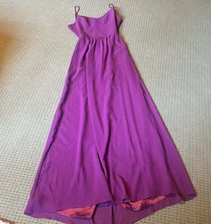 Joanna August Ceremony large fitted bodice sash full skirt bridesmaid open back thumbnail 1