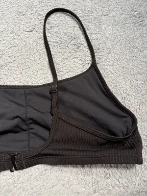 Halara ribbed bikini top swimsuit medium black thumbnail 5