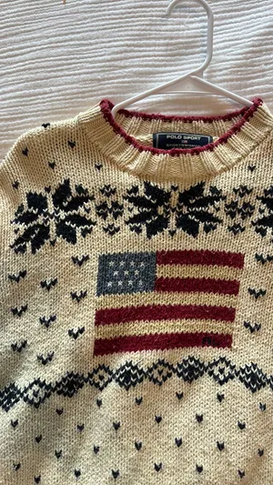 Ralph Lauren Women’s American flag sweater thumbnail 3