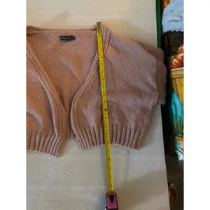 SHEIN Pink Open Front Cropped Cardigan L Casual Classic Preppy Spring Barbiecore thumbnail 6