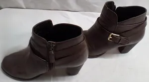 Cole Haan Brown Leather Buckle Ankle Booties thumbnail 2