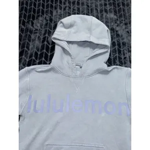LULULEMON Women's Hoodie Blue Sweatshirt Graphic Spellout All Yours Size 6 thumbnail 3