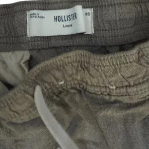 Hollister Linen Blend Pants Size XS Brown Loose Fit Drawstring‎ Casual Pants thumbnail 3