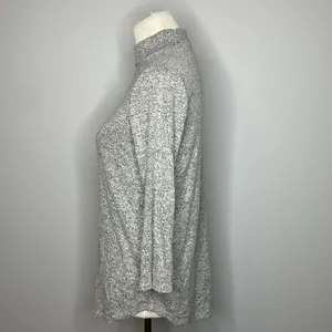 Moa Moa- Grey and Black Speckled Long Sleeve Turtleneck thumbnail 4