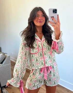 These Three Boutique Christmas Bow Pjs thumbnail 1