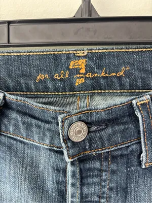 7 For All Mankind Boycut Jeans Boyfriend Fit Bootcut Straight Leg Medium Wash thumbnail 4