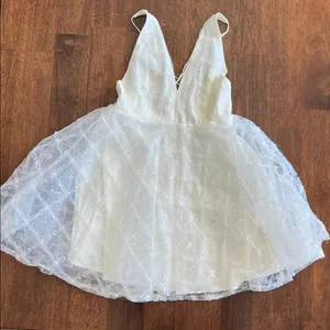 Mabel Fawn Sequin Textured Part Dress thumbnail 3