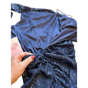 NWT - Hello Molly Navy Blue Sequined Gown - Size M thumbnail 11