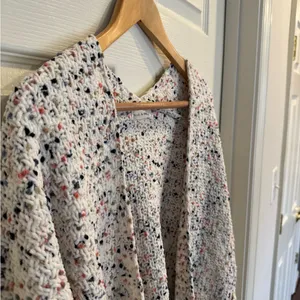 Moon & Madison Cream Confetti Cardigan with Colorful Fleck Detailing thumbnail 4