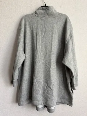 Nike Plus Size Oversized Mock-Neck Fleece Sweatshirt in Grey, Size 3X, NWT thumbnail 7