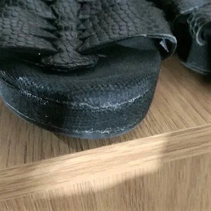 NY&C Black Wedges Wedge Sandals Size 7 thumbnail 7
