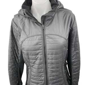 Lululemon First Mile Women's Black Full Zip Hooded Hoodie Puffer Coat Jacket 4 thumbnail 3