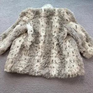 Vintage Jordache Faux Fur Coat 80s Animal Print Spotted Shawl Collar Made in USA thumbnail 2
