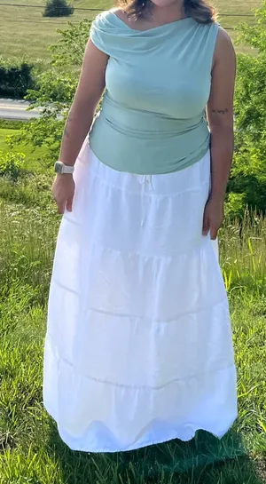 Cotton On White Skirt Tiered thumbnail 1