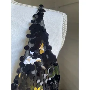 Tony Bowls Dress Size 6 Silk Maxi Y2K Fairy Sequin Beaded Colorful Whimsical 90’ thumbnail 7