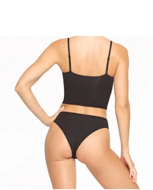 Skims Women's Fits Everybody Cropped Cami in Onyx Black Size S NWT thumbnail 3