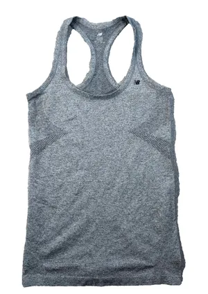 New Balance Gray Racerback Tank Top Women's Medium Running Active Gym Workout thumbnail 1