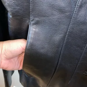 East 5th Black‎ Genuine Leather Button Front Coat Medium thumbnail 3