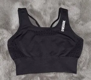 Gymshark XS Black Mesh Detail Sports Bra thumbnail 1