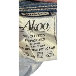 The Akoo Women's Jeans Comfort Stretch Low Rise Medium Wash Pants Sz.‎ 28 thumbnail 10