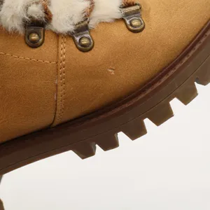 Unionbay Womens Tan Faux Fur Trim Hiker Ankle Boots Lug Sole Size 10 thumbnail 8