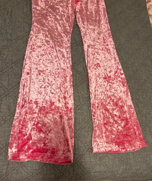 Ceceve Pink Velvet Lounge Set thumbnail 4