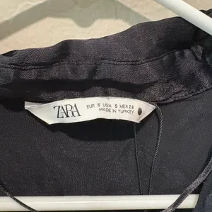 Zara Black Satin Ruched Blouse thumbnail 3