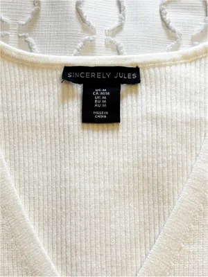 Sincerely Jules Sweater Vest Sleeveless Cardigan Off‎ White Ivory size M thumbnail 6