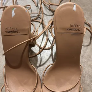Jeffrey Campbell Platform Nude Lace Up Heels thumbnail 2