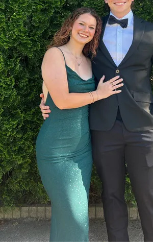 Kelly Cowl Neck Strappy Mermaid Glitter Formal Dress thumbnail 3
