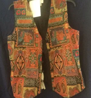 FINAL MARKDOWN Brand new beaded and embroidered vest medium thumbnail 1