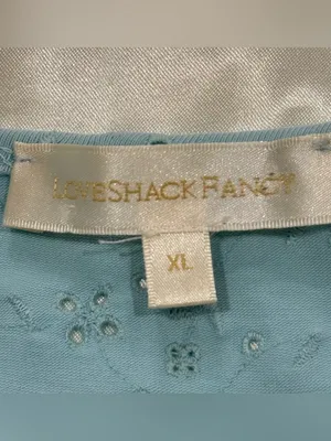 Love Shack Fancy Jonah Crop Cardigan XL Powder Blue Coquette Feminine Chic thumbnail 7