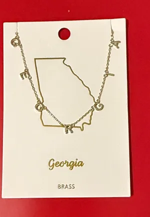 NWT Georgia Brass Necklace Gold thumbnail 1