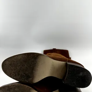 J.Crew Piper Knee-High Boots Suede Leather Almond Toe Western Pull On Camel 5 thumbnail 7