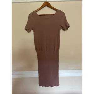 FP Beach FREE PEOPLE Happy Hour Mini Dress Ribbed Beige Medium M Casual thumbnail 3