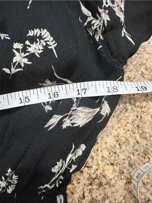 Polagram Black Floral Wrap Maxi Dress Size Small NWOT Boho thumbnail 9
