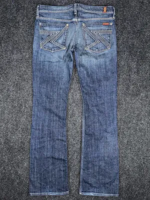 7 For All Mankind Flynt Low Rise Bootcut Blue Jeans Women’s 31 x 32.5 VTG Y2K thumbnail 2