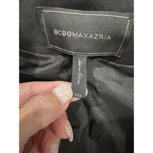 BCBG MaxAzria Black & White Long Sleeve Short Cotton Blend Blazer Size XXS thumbnail 5