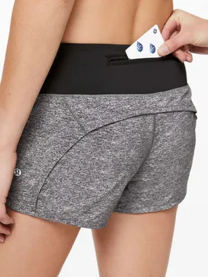Lululemon Run Times Short II *4" in Heather Lux Multi Black / Black thumbnail 1