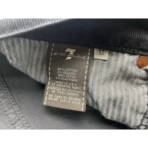 7 For All Mankind Black Roxanne Corduroy Mid Rise‎ Jeans Size 32 thumbnail 6