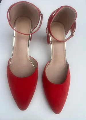 Chic Red Ankle Strap Heels thumbnail 1