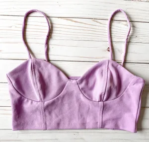 ZARA // Purple Cropped Top thumbnail 1